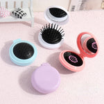 Cermin Sisir Bulat Lipat 2in1
