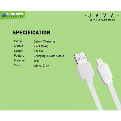 Kabel Hippo JAVA Lightning 180cm