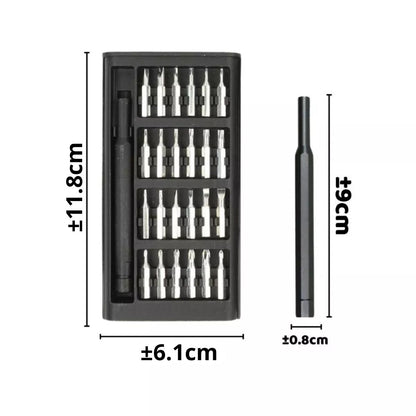 Obeng Set 24in1 Kepala Magnetic / Alat Perkakas Perlengkapan Service HP Jam Tangan Laptop Komputer Kamera Drone Elektronik / Screwdriver Bits Hardware Tools 24Pcs / Peralatan Tangan Pembuka Skrup Baut Alat Bengkel Elektronik Serbaguna Rumah Tangga