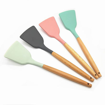 Spatula Silikon Gagang Kayu