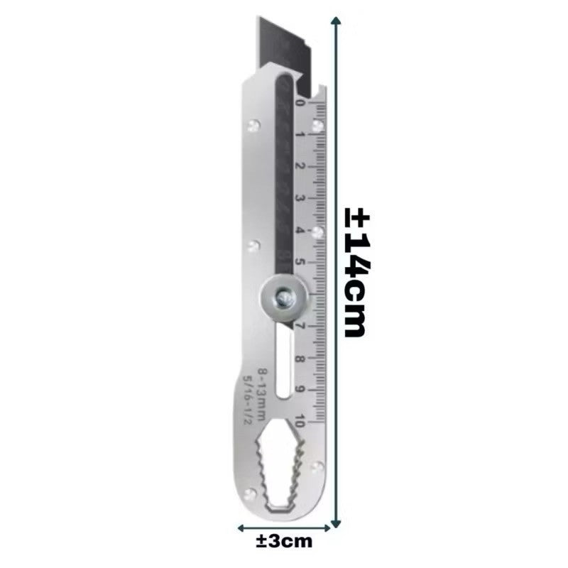Pisau Cutter Stainless Besar 9in1