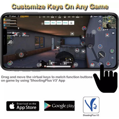 Gamepad X3 Bluetooth Wireless Controller Hp MOBA PUBG / Game Pad Joystick Handle Support Smartphone Tablet SmartTV PC ShootingPlus V3 Mobile Legend Rechargeable Isi Ulang Power Joy Stik Joystik