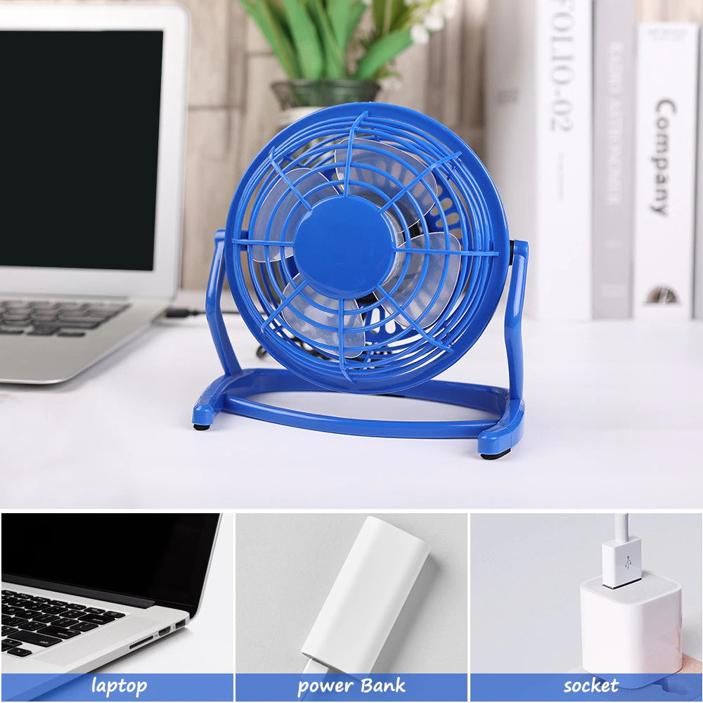 Kipas Angin Plastik Portable 5 Inch / Kipas Meja Mini 5Inch Anti Panas / Mini Fan Portable USB Power - Mofanaccessories