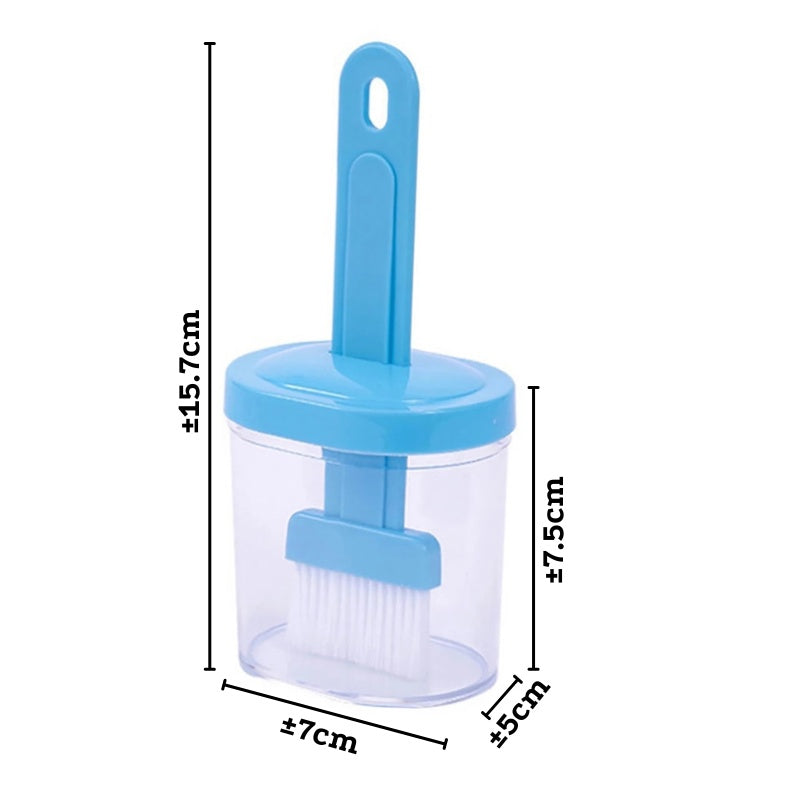 Botol Tempat Minyak + Kuas / Tempat Penyimpanan Kecap Mentega Madu Saos BBQ Saus Serbaguna / Oil Container With Brush / Wadah Toples Dengan Sikat Pengoles 2IN1