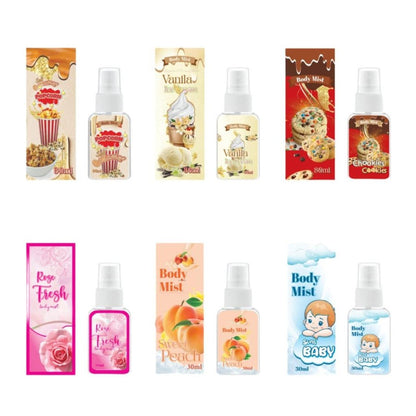 Body Mist Parfum 30ml Dan 100ml / Parfum Pengharum Badan Pria dan Wanita Wangi Tahan Lama / Body Spray Parfume Pewangi Baju Semprot Size 30ML 100ML Eau de Parfume Tahan Lama Wangi Sweet Fresh Soft