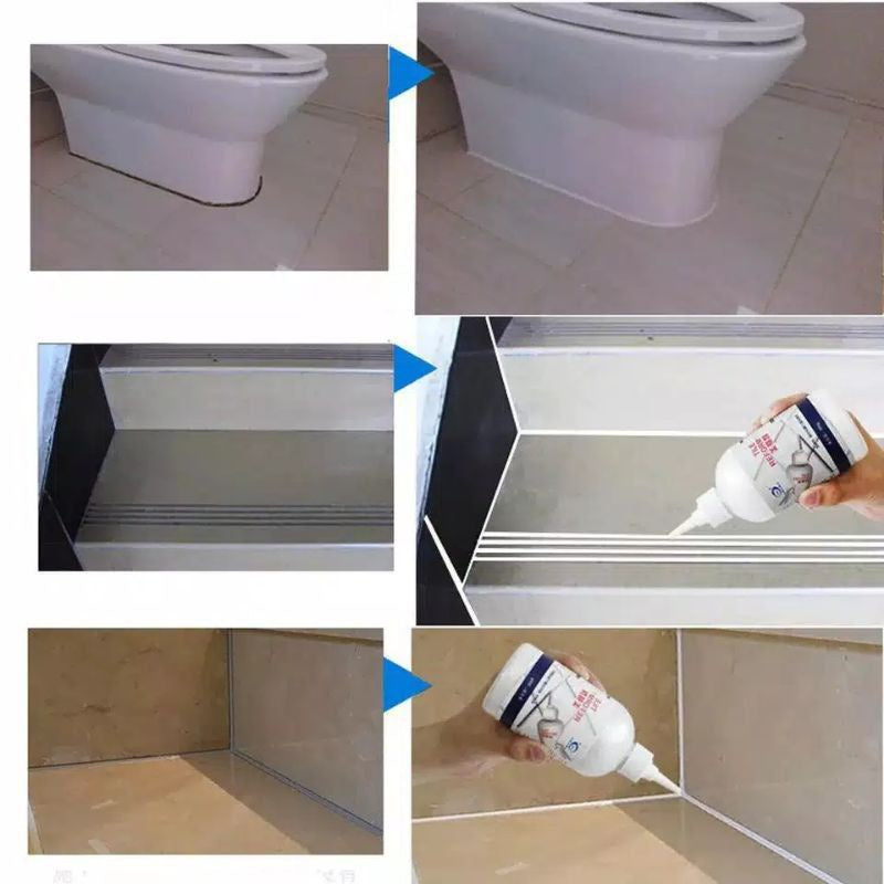 Krim Pengisi Celah Nat Keramik 150ml Anti Jamur / Lem Reparasi Perbaikan Dinding Tembok Rumah Retak / Tile Reform Waterproof Grouting Filler Pasta Cairan Pelapis Sela Lantai Ubin Tahan Air