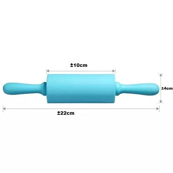 Roller - Alat Penggiling Adonan Bahan Plastik Silikon Rol Putar Pemipih Penipis Olahan Kue Pizza Dough Rolling Pin Penggilas Kulit Pastel Anti Lengket