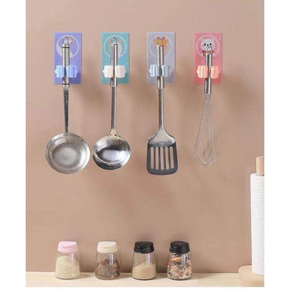 Gantungan Hook Penjepit Sapu Kain Pel Karakter / Holder Braket Penyimpanan Gagang Tempel Dinding Serbaguna / Broom Mop Organizer Character / Gantungan Pengait Perabotan Rumah Tangga / Mop Hanger Multifungsi