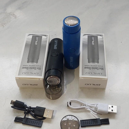 Alat Cukur Elektrik Mini Portable Rechargeable / Shaver USB Pencukur Kumis Alis Jenggot Cambang Bulu Kaki Ketiak / Cukuran Penghilang Bulu Halus Wajah Serbaguna Pisau Anti Karat Hypoallergenic Pria Wanita