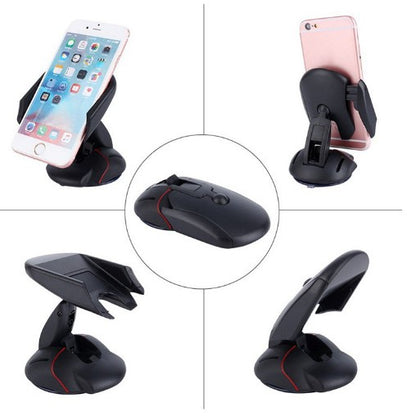 [MA] Car Holder Phone Stand Bentuk Mouse Shape Handphone Mobil Gps Unik Lipat Folding Desktop Dashbroad