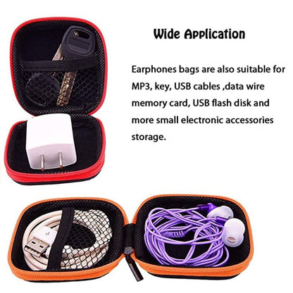 [MA] Travel Pouch Dompet Persegi Case Organizer Tempat Headset Koin Kunci Kotak Penyimpanan Charger Mini