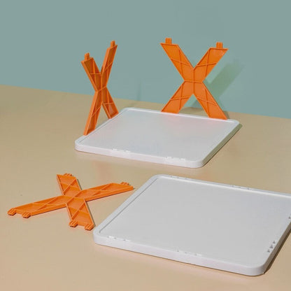 Rak Sepatu Sandal Buku Pajangan 5 Tingkat Model X Minimalis / Rak 5 Susun Plastik Tempat Penyimpanan Sendal Aesthetic Assembled Shoe Rack 5 Levels Serbaguna Multifungsi