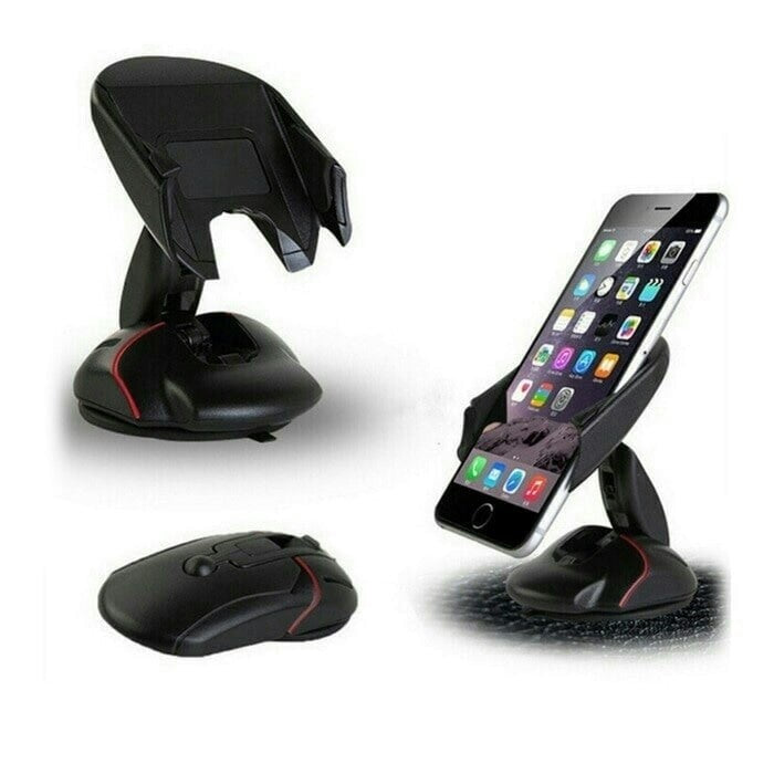 [MA] Car Holder Phone Stand Bentuk Mouse Shape Handphone Mobil Gps Unik Lipat Folding Desktop Dashbroad