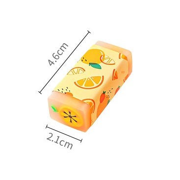 Penghapus Karet Transparan Motif Buah dan Dino / Hapusan Pensil Bergambar Unik Lucu Dan Wangi Transparent Eraser Setip Karakter Perlengkapan ATK Alat Tulis Sekolah Anak Kantor