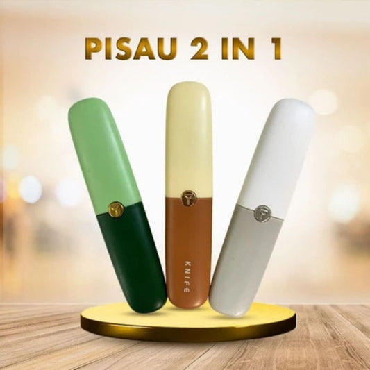 Set Pisau Pengupas Buah 2in1 / Peeler Knife Portable / Alat Kupas Pemotong Kulit Kentang Multifungsi