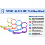 Phone Holder Jari Cincin / Ringstand Penyangga Penahan Sandaran Hp Selip Praktis