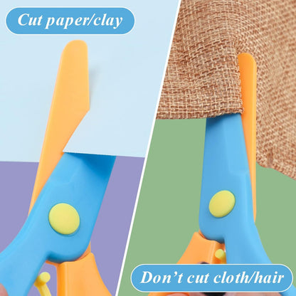 Gunting Kertas Anak Karakter Ujung Bulat Tumpul Safety Plastic Rounded Scissors Kids Safe / Alat Pemotong Kertas Buku Origami Bahan Plastik / Perlengkapan ATK Sekolah Anak TK SD Playgroup Kantor