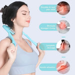 Alat Pijat Leher Manual Neck Massager Roller Handheld 6 Bola Pijat Ergonomis