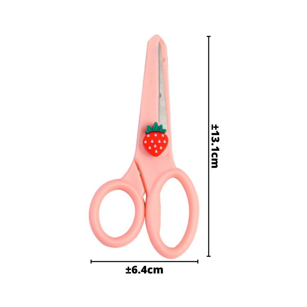 Gunting Kertas Anak Karakter Ujung Bulat Tumpul Safety Plastic Rounded Scissors Kids Safe / Alat Pemotong Kertas Buku Origami Bahan Plastik / Perlengkapan ATK Sekolah Anak TK SD Playgroup Kantor