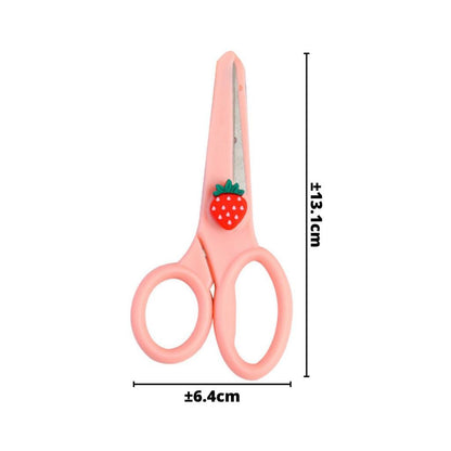 Gunting Kertas Anak Karakter Ujung Bulat Tumpul Safety Plastic Rounded Scissors Kids Safe / Alat Pemotong Kertas Buku Origami Bahan Plastik / Perlengkapan ATK Sekolah Anak TK SD Playgroup Kantor