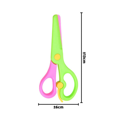 Gunting Kertas Anak Karakter Ujung Bulat Tumpul Safety Plastic Rounded Scissors Kids Safe / Alat Pemotong Kertas Buku Origami Bahan Plastik / Perlengkapan ATK Sekolah Anak TK SD Playgroup Kantor