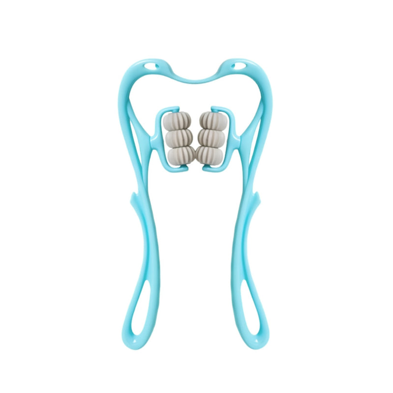 Alat Pijat Leher Manual Neck Massager Roller Handheld 6 Bola Pijat Ergonomis