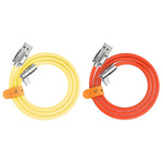 Kabel Data Silikon 120W 6A / Kabel Gaming Rotasi Desain Putar 180° Fast Charging
