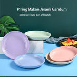 Piring makan bulat jerami 20cm