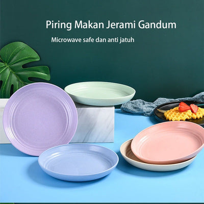 Piring makan bulat jerami 20cm