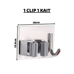 Gantungan Sapu Pel Stainless 1CLIP