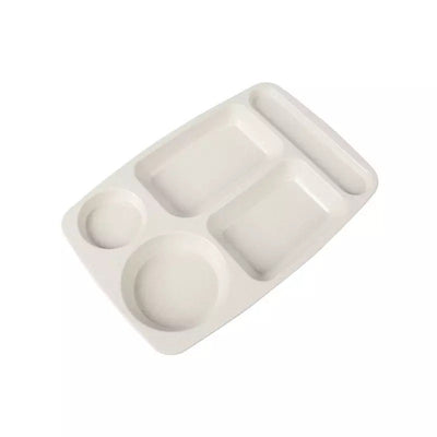 Piring makan catering 5 sekat jerami