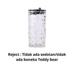 Tumbler Botol Motif Kristal Kaca
