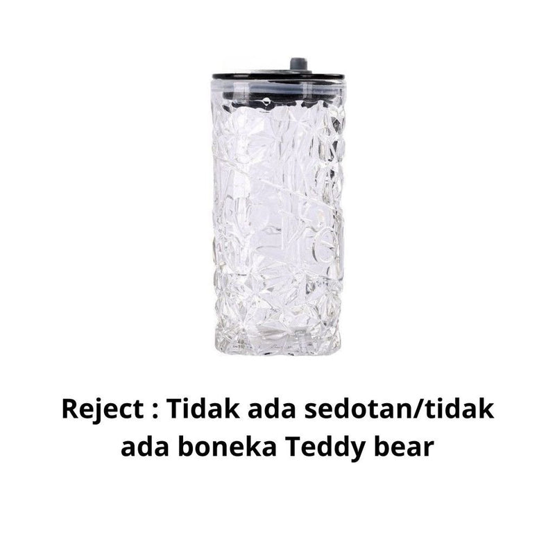 Tumbler Botol Motif Kristal Kaca