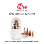 Rak Kosmetik Putar Tutup Transparan
