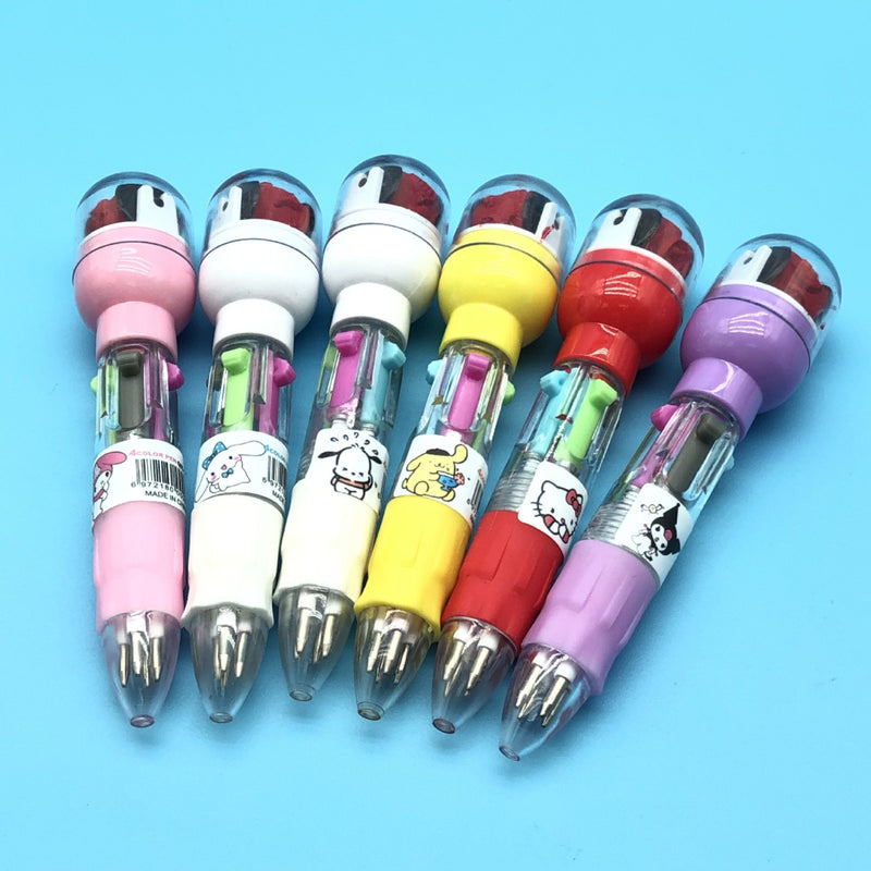 Pen 4 warna 5in1 PENDEK + roller Stamp